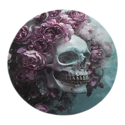 BYLEEHOMED Totenkopf und Rosen Gothic Indoor Türmatte Dunkel Preppy Stil Bodenfläche Teppich 150 cm Eingangsbereich Wohnzimmer rutschfeste Bodenmatte Home Decor BYLEEHOMED Totenkopf und Rosen Gothic Indoor Türmatte Dunkel Preppy Stil Bodenfläche Teppich 150 cm Eingangsbereich Wohnzimmer rutschfeste Bodenmatte Home Decor von BYLEEHOMED