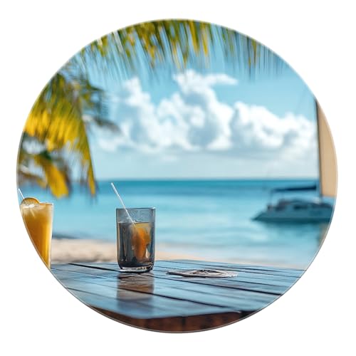 BYLEEHOMED Tropischer Sommerstil Küche Runder Teppich 150 cm Strandside Getränk Indoor Flur Kreis Teppich rutschfeste Nachttisch Akzent Throw Teppiche für Kaffee BYLEEHOMED Tropischer Sommerstil Küche Runder Teppich 150 cm Strandside Getränk Indoor Flur Kreis Teppich rutschfeste Nachttisch Akzent Throw Teppiche für Kaffee von BYLEEHOMED