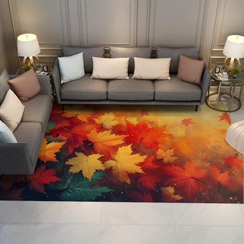 BYLEEHOMED Wohnzimmer Rutschfester Teppich 140x200cm Thanksgiving Rustikaler Boden Türmatte Home Decorations Rutschfester weicher niedrigfloriger Innenteppich für das Bett BYLEEHOMED Wohnzimmer Rutschfester Teppich 140x200cm Thanksgiving Rustikaler Boden Türmatte Home Decorations Rutschfester weicher niedrigfloriger Innenteppich für das Bett von BYLEEHOMED