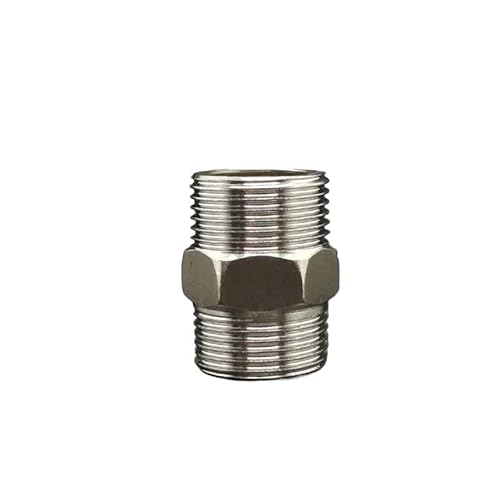 BYLSAGWHT 1/2" 3/4" 1" 1-1/4" 1-1/2" BSP Male to Male Thread 201 Stainless Steel Pipe Fitting Hex Nipple Coupler Connector Adapter(G1 to G1) von BYLSAGWHT