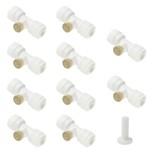 BYLSAGWHT 1/4" White Push to Lock 10/24 Misting Nozzles Kit (0.7mm) von BYLSAGWHT