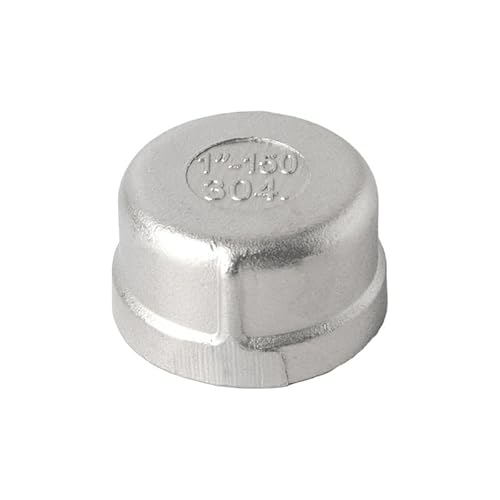 BYLSAGWHT 1/8" 1/4" 3/8" 1/2" 3/4" 1" 1-1/4" 1-1/2" Female 304 Stainless Steel Round Socket Plug End Cap Pipe Fitting Coupling Joint(201 BSP3I8) von BYLSAGWHT