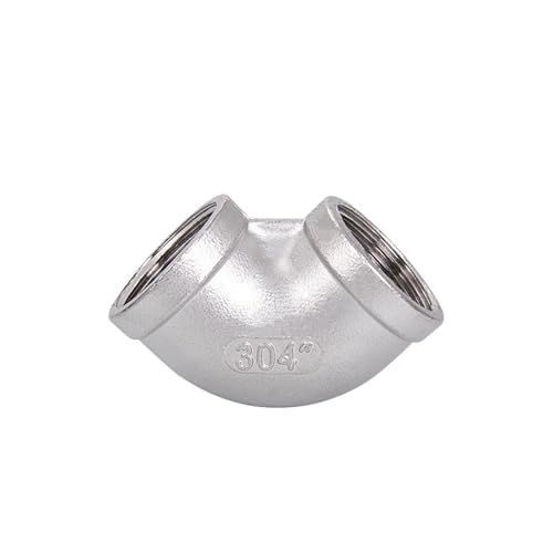 BYLSAGWHT 1/8" 1/4" 3/8" 1/2" 3/4" 1" 1-1/4" 1-1/2" NPT Female Thread 304 Stainless Steel 90 Degree Elbow Pipe Fitting Connector Adapter(05) von BYLSAGWHT