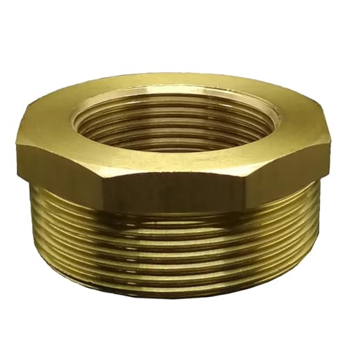 BYLSAGWHT 1/8" 1/4" 3/8" 1/2" 3/4" 1" Female to Male Thread Brass Reducer Bushing Pipe Fitting Reducing Coupler Connector(10) von BYLSAGWHT