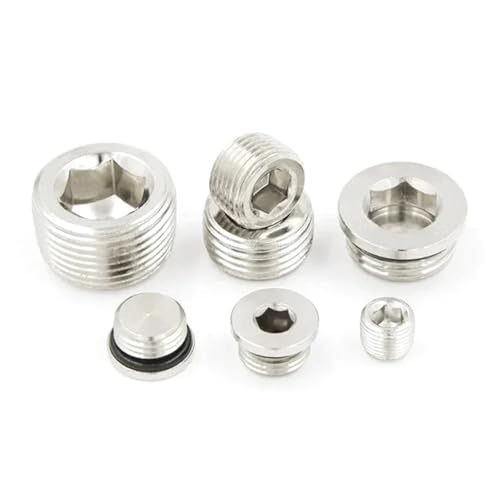 BYLSAGWHT 10 Stück/Lot Copper Inner Hexagonal with Sealing Ring for Pneumatic Connector M5-M3/4 (Iron 1 4) von BYLSAGWHT