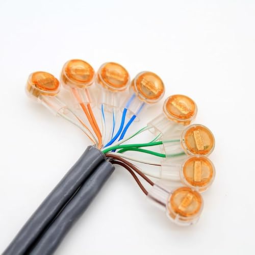 BYLSAGWHT 100 Stück K1 K2 K3 Connector UY1 UY2 UR Wire Connector, Waterproof RJ45 RJ11 Telephone UY Splice Connector Network Cable Terminals (K3) von BYLSAGWHT