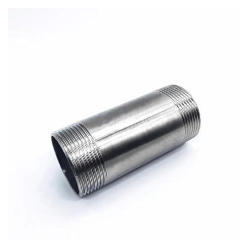 BYLSAGWHT 100mm Length 1/4" 3/8" 1/2" 3/4" 1" Male Thread Long Nipple 304 Stainless Steel Pipe Fitting Connector Adapter(05) von BYLSAGWHT
