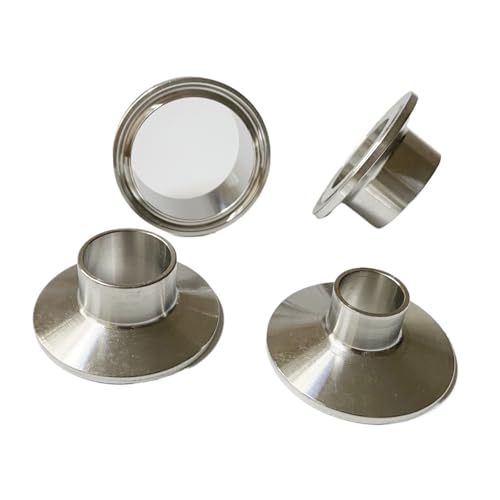 BYLSAGWHT 19 25 32 38 40 45mm 1.5" Tri Clamp 304 Stainless Steel Fitting Weld Fits Ferrule OD 50.5mm(19mm Pipe OD K50.5) von BYLSAGWHT
