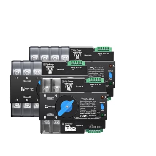 BYLSAGWHT 1PC 2P AC 110V 63A Three Phase smart ATS Dual Power Automatic TransferSelector Switch Uninterrupted von BYLSAGWHT