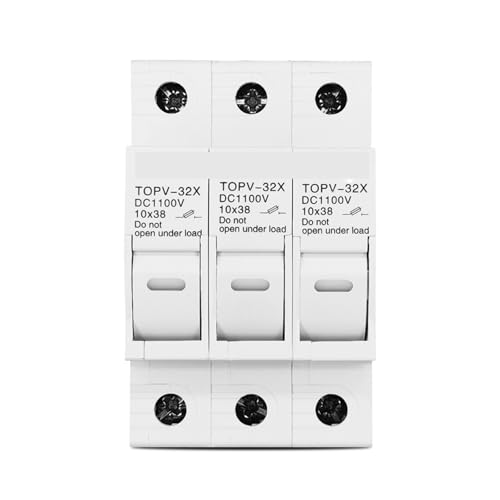 BYLSAGWHT 1PC 3P with LED 1100V DC Fuse Holder 10 * 38mm TOPV-32X(3P Without LED) von BYLSAGWHT