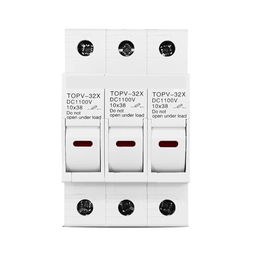 BYLSAGWHT 1PC 3P with LED 1100V DC Fuse Holder 10 * 38mm TOPV-32X(3P with LED) von BYLSAGWHT