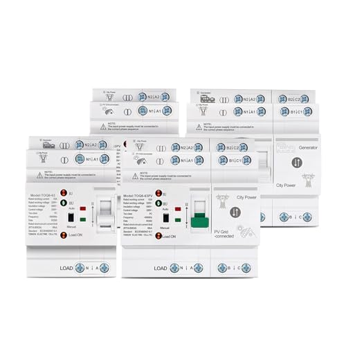 BYLSAGWHT 1PC Din Rail small PV ATS 4P PV L N 220V-230V 63A Dual Power Automatic Transfer Electrical Selector Switch von BYLSAGWHT