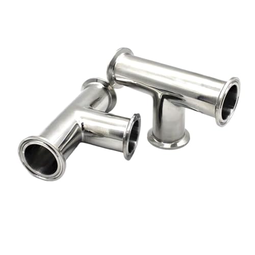 BYLSAGWHT 1PC Ferrule 1.5" OD 50.5MM Fit Tri Clamp Stainless Steel SS304 3 Way Tee OD 32MM Pipe Fitting von BYLSAGWHT