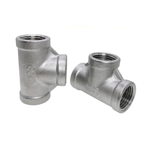 BYLSAGWHT 1PC SS304 Stainless Steel Female Threaded 3 Way Tee T Pipe Fitting 3/4" BSP Threaded BYLSAGWHT 1PC SS304 Stainless Steel Female Threaded 3 Way Tee T Pipe Fitting 3/4" BSP Threaded von BYLSAGWHT
