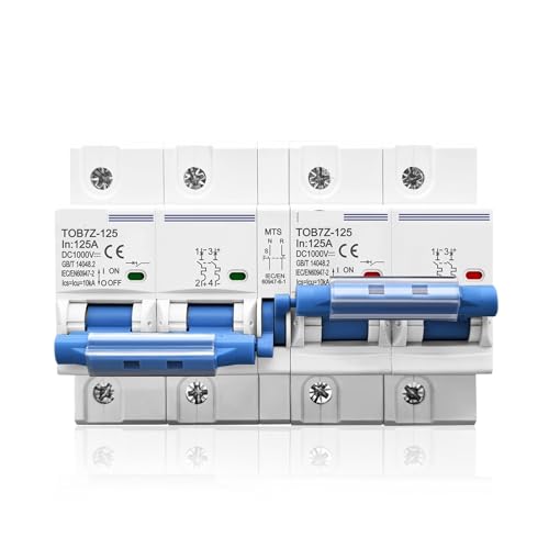 BYLSAGWHT 1pc 100A 2P Plus 2P DC MTS Dual Power Manual Transfer Switch Circuit Breaker MCB von BYLSAGWHT