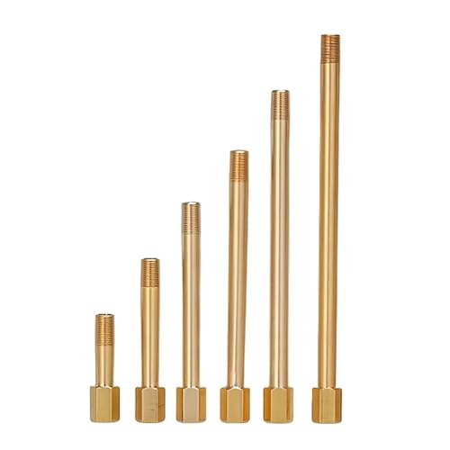 BYLSAGWHT 1pc Brass M10x1.5 Female-M10x1.5 Male Long 75mm Hexagonal Extend Joint Copper Fittings von BYLSAGWHT
