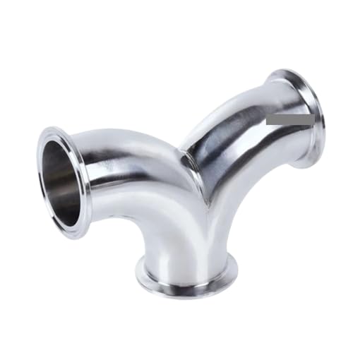 BYLSAGWHT 2" Tri Clamp Double Elbow Tee Y Type 3 Way Cross SS304 Stainless Steel Pipe Fitting Tube OD 51mm Homebrew von BYLSAGWHT