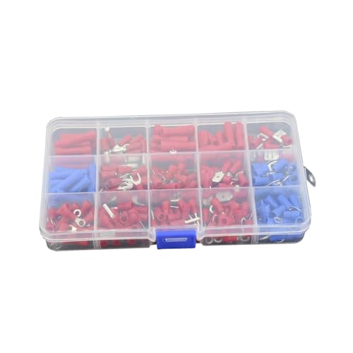 BYLSAGWHT 240 PCS Insulated Cold-Pressed terminals Fork-Shaped Round 6.3 Reed-in Blades Terminal Block line Nose Combination Set BYLSAGWHT 240 PCS Insulated Cold-Pressed terminals Fork-Shaped Round 6.3 Reed-in Blades Terminal Block line Nose Combination Set von BYLSAGWHT