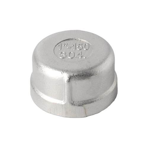 BYLSAGWHT 304 Stainless Steel Inner Wire Pipe Cap, Hood, Pipe Cap, Female Threaded Cap 1" Pipe Connector BYLSAGWHT 304 Stainless Steel Inner Wire Pipe Cap, Hood, Pipe Cap, Female Threaded Cap 1" Pipe Connector von BYLSAGWHT