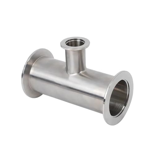 BYLSAGWHT 304 Stainless Steel KF16/25/40/50 Reducer Vacuum Quick Assembly Tee Variable Diameter Tee Flange Fittings for Vacuum Pump Pipes(KF50-KF25) von BYLSAGWHT