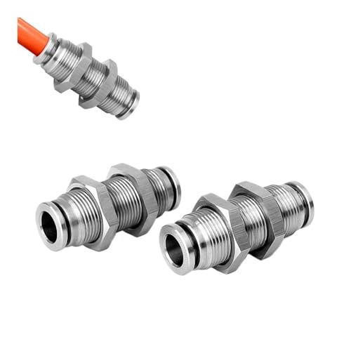 BYLSAGWHT 304 Stainless Steel Pneumatic Connector PM partition Metal Quick Plug Connector 4 6 8 10 12 16mm Trachea Connector(PM-8) von BYLSAGWHT