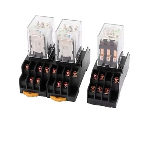 BYLSAGWHT 3Pcs HH53P-L DC 220VV Coil 11Pin 3NO 3NC Power Relay w PYF11A Socket Base BYLSAGWHT 3Pcs HH53P-L DC 220VV Coil 11Pin 3NO 3NC Power Relay w PYF11A Socket Base von BYLSAGWHT