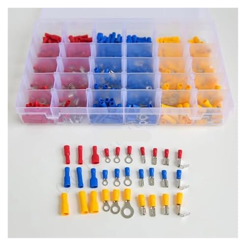 BYLSAGWHT 480Pcs Insulated Wiring Terminals Wire Connectors Assortment Electrical Crimp Terminals Kit Crimp Connectors Cable Terminal BYLSAGWHT 480Pcs Insulated Wiring Terminals Wire Connectors Assortment Electrical Crimp Terminals Kit Crimp Connectors Cable Terminal von BYLSAGWHT