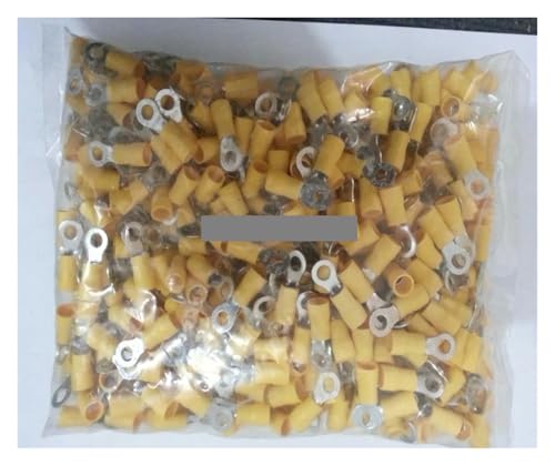BYLSAGWHT 500pcs RV5.5-5 Yellow 12-10 AWG 4-6mm Pre Insulated Ring Terminal Round Type Wire Connector BYLSAGWHT 500pcs RV5.5-5 Yellow 12-10 AWG 4-6mm Pre Insulated Ring Terminal Round Type Wire Connector von BYLSAGWHT