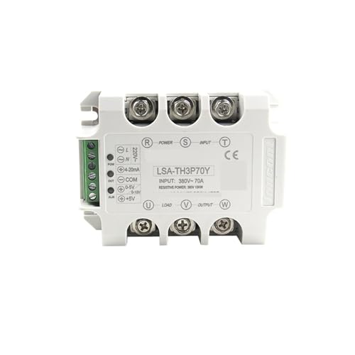 BYLSAGWHT 50A-90A Three-Phase AC Voltage Regulating Module with Heat Sink and Fan Power Regulator Thyristor Solid State Relay Dimming(50A (12KW)) von BYLSAGWHT