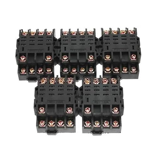 BYLSAGWHT 5Pcs 14 Pins 27mm DIN Rail Panel Mounted Electromagnetic Power Relay Socket Base BYLSAGWHT 5Pcs 14 Pins 27mm DIN Rail Panel Mounted Electromagnetic Power Relay Socket Base von BYLSAGWHT