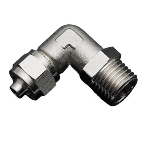 BYLSAGWHT 8mm x 1/4" BSP Male Thread Elbow Pneumatic Tube Pipe Fitting Quick Coupler Connector von BYLSAGWHT