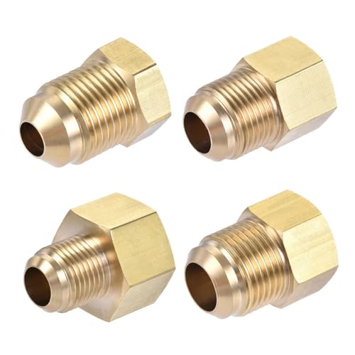 BYLSAGWHT Air Conditioner Flare Reducer Adapter 1/4 3/8 1/2 5/8 SAE Female to 3/8 1/2 5/8 3/4 SAE Male Brass Fitting (5I8 TO 1I2 inch_SAE - SAE) von BYLSAGWHT