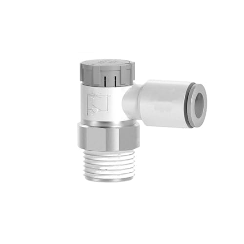 BYLSAGWHT Air Pneumatic Fitting Elbow Type Throttle Speed Control Ventil Push Lock Type (AS2201F-01-10SA,10PCS) von BYLSAGWHT