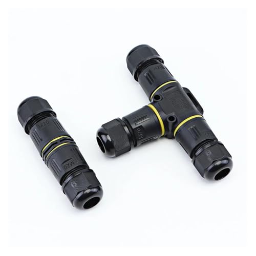 BYLSAGWHT IP68 wasserdichter Stecker, lötfreier Außendraht und Kabel, wasserdichter Stecker, gerade durch 3-Wege-LED-Adapterkabel (MS20-4 (7-10 mm)) von BYLSAGWHT