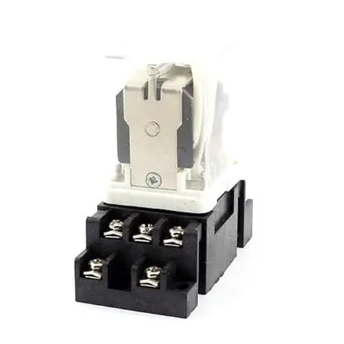 BYLSAGWHT JQX-38F DC24V Coil Voltage 3PDT 35mm DIN Rail Power Relay w Socket von BYLSAGWHT