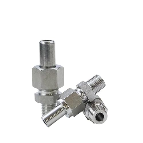 BYLSAGWHT M10 14 18 20 22 27 33 Metric Male x 6 10 14 18 22 28mm OD Butt Weid 304 Stainless Steel Pipe Fitting for Pressure Gauge(Double-end 38) von BYLSAGWHT