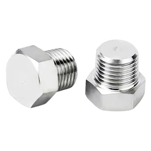 BYLSAGWHT M8 10 12 14 16 18 20 22 24 25 27 30-60 Metric Male Countersunk Flange Hex Square End Cap 304 Stainless Steel Pipe Fitting(Outer Hex,M16X1.5MM_304) von BYLSAGWHT