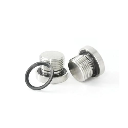 BYLSAGWHT M8 M10 M12 M14 M16 M18 M20 1/8" 1/4" 3/8" 1/2" 3/4" BSP Male 304 Stainless Steel Hex Socket Head End Cap Pipe Fitting(BSP1.2) von BYLSAGWHT