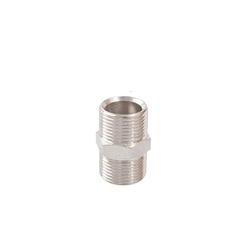 BYLSAGWHT M8 M10 M12 M14 M16 M18 M20 M22 M24 Metric Male to Male Thread Brass Nickel Plated Equal Pipe Fitting Connector Adapter(M12x1) von BYLSAGWHT