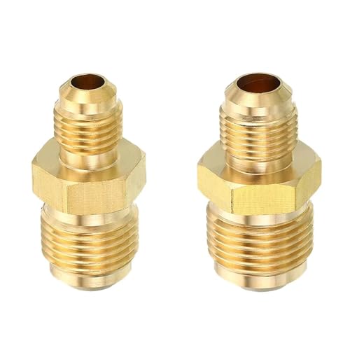BYLSAGWHT Male Flare Union Reducer 3/4 5/8 1/2 3/8 To 5/8 1/2 3/8 1/4 Tube OD SAE 45 Messing Fitting Air Conditioning (1I4 to 1I2 SAE) von BYLSAGWHT