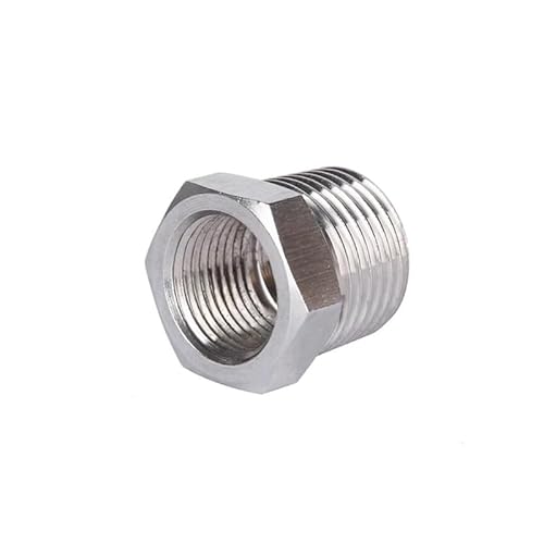 BYLSAGWHT NPT Male to Female Thread 304 Stainless Steel Reducer Bushing Reducing Pipe Fitting Adapter Coupling(BSP3I4 to BSP3I8) von BYLSAGWHT