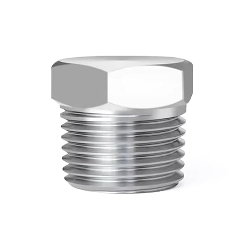 BYLSAGWHT NPT Metric Male Thread 304 Stainless Steel Hex Head End Cap Plug Pipe Fitting Adapter Connector(BSPT1I4) von BYLSAGWHT