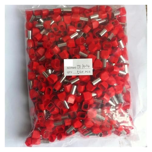 BYLSAGWHT TE10-14 Terminator 2 X 8 AWG Red Dual Entry Wire Bootlace Ferrules for 2 X 10.0mm2, 14.0mm Pin Length BYLSAGWHT TE10-14 Terminator 2 X 8 AWG Red Dual Entry Wire Bootlace Ferrules for 2 X 10.0mm2, 14.0mm Pin Length von BYLSAGWHT