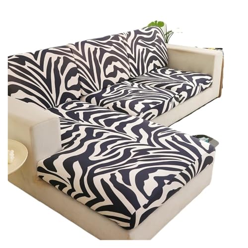 BYLYUIVN Sofa überzug Elastischer Sofa-Sitzkissenbezug for Wohnzimmer, Couchbezug, Sofa-Schonbezug, Sessel-Sitzbezug, Ecke, L-Form, waschbar, abnehmbar(12,Normal Size (L)-1pc) von BYLYUIVN