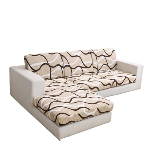 BYLYUIVN Sofa überzug Elastischer Sofa-Sitzkissenbezug for Wohnzimmer, Couchbezug, Sofa-Schonbezug, Sessel-Sitzbezug, Ecke, L-Form, waschbar, abnehmbar(4,Back Cushion-1pc) von BYLYUIVN