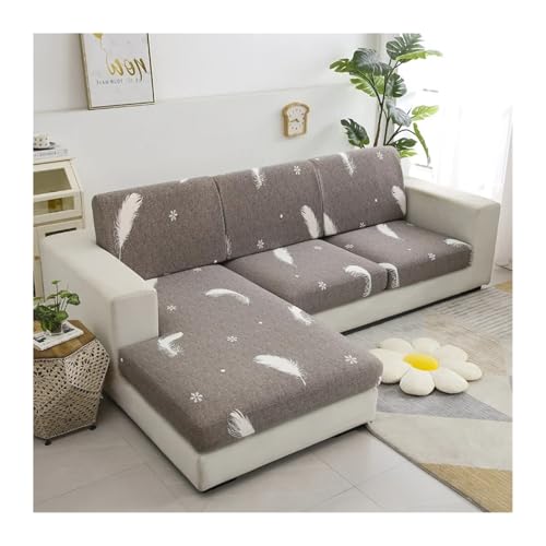BYLYUIVN Sofa überzug Elastischer Sofa-Sitzkissenbezug for Wohnzimmer, Couchbezug, Sofa-Schonbezug, Sessel-Sitzbezug, Ecke, L-Form, waschbar, abnehmbar(5,Normal Size (M)-1pc) von BYLYUIVN