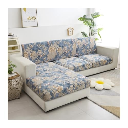 BYLYUIVN Sofa überzug Elastischer Sofa-Sitzkissenbezug for Wohnzimmer, Couchbezug, Sofa-Schonbezug, Sessel-Sitzbezug, Ecke, L-Form, waschbar, abnehmbar(6,Plus Size(XL)-1pc) von BYLYUIVN