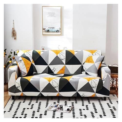 BYLYUIVN Sofa überzug Möbelschutz Schonbezug for Wohnzimmer Ecksofabezug Couchbezug Stretch(Dark Grey,1PC 4-seat 235-300CM) von BYLYUIVN