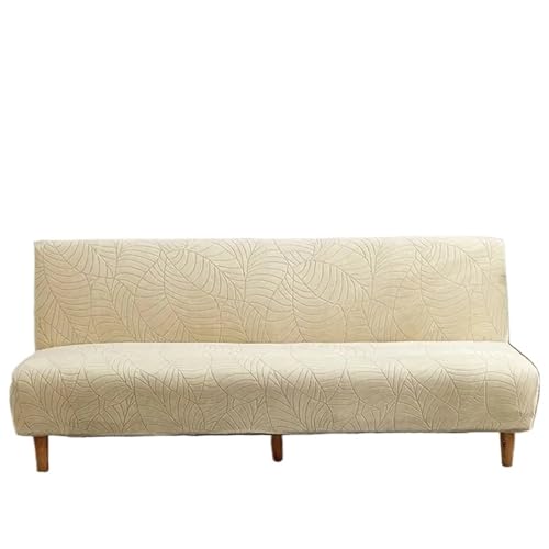 BYLYUIVN Sofa überzug Wasserdichter Sofabezug fürs Bett, faltbar, ohne Armlehnen, Sofabezug, Stretch, Dicke Sofabezüge, Sesselbezug, Schutz(Beige,S 120-155CM) von BYLYUIVN