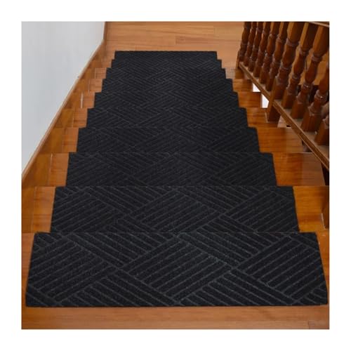 BYLYUIVN Treppenstufen Teppich 76 * 20 cm Selbstklebende Treppenmatten Kindersicherheit rutschfeste Treppenstufenmatte Maschinenwaschbarer Treppenteppich Weiche Bodenmatte Wohnkultur(B1,10PCS) von BYLYUIVN